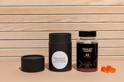 Black Girl Vitamins D3 lifestyle wellness product display