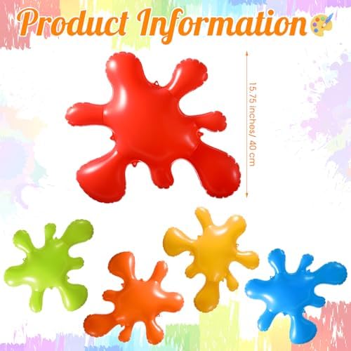 Durable PVC splash balloons in red yellow green blue and orange for interactive birthday party setups.