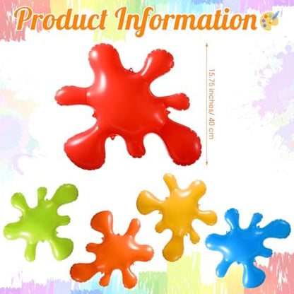 Durable PVC splash balloons in red yellow green blue and orange for interactive birthday party setups.