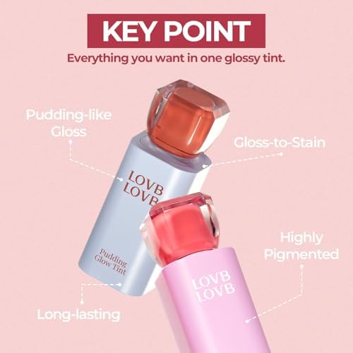Pudding Glow Korean Lip Tint | Natural Lip Stain | Gloss to Stain | Long-Lasting & Non-Sticky | Lightweight Lip Tint | 0.14 oz. (02 ENDING ROSE) - Image 4