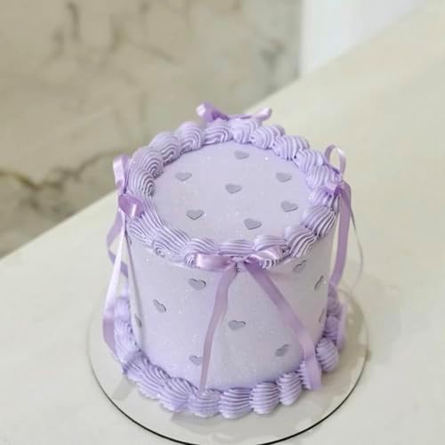 30 pieces purple bow toppers for party dessert display
