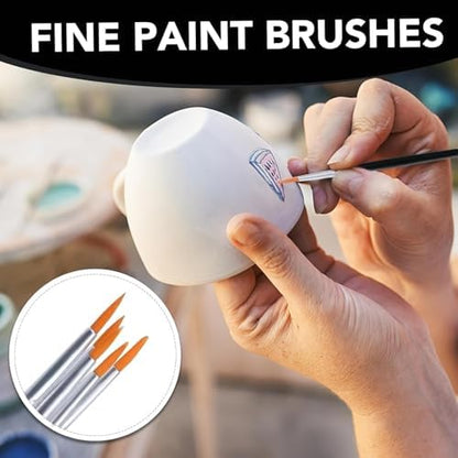 AROIC professional paint brushes arranged cleanly to show the variety of sizes included