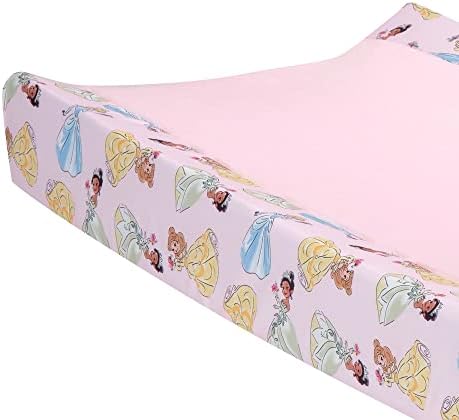 Side profile of the baby changing table cover displaying the built-in safety strap buttonholes.