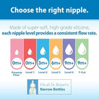 Close up of Dr. Brown's baby bottle anti-colic nipple