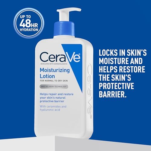 12 oz moisturizing lotion for dry skin barrier repair with ceramides and niacinamide