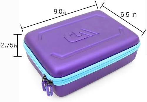 CASEMATIX 20 slot blade organizer detailing the zippered mesh accessory pouch containing clipper oil and cleaning brushes.