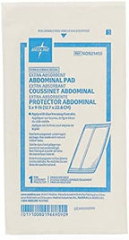 Hospital quality nonwoven abdominal dressing pad with sealed edges