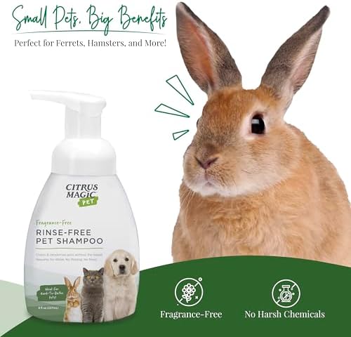 Citrus Magic fragrance-free pet shampoo bottle ready for retail display