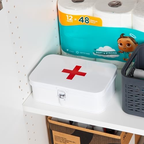 Mind Reader medical supply organizer with open lid showing internal compartments