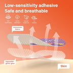 Side view of the breathable medical grade adhesive sleep strips for kids.