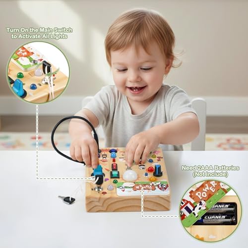 Lightweight and compact travel friendly educational sensory board for car rides.