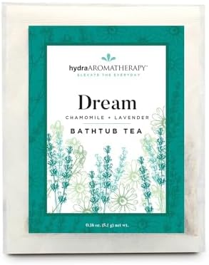 hydraAromatherapy chamomile and lavender botanical bath sachet label