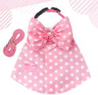Habbiful breathable bunny outfit medium size with matching leash attachment close up