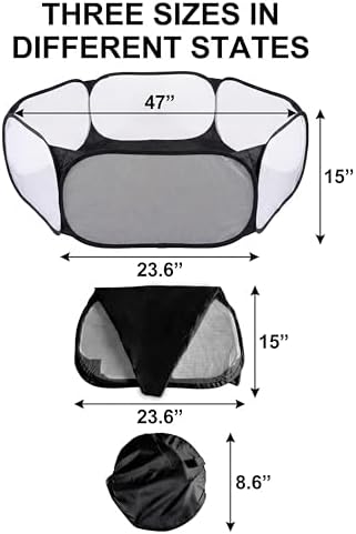 Small Animals Playpen, Portable Pop-up Open Interactive Pet Tent, Indoor Outdoor Fence for Rabbits, Guinea Pig, Hamster, Chinchillas, Kittens, Puppies - Image 3