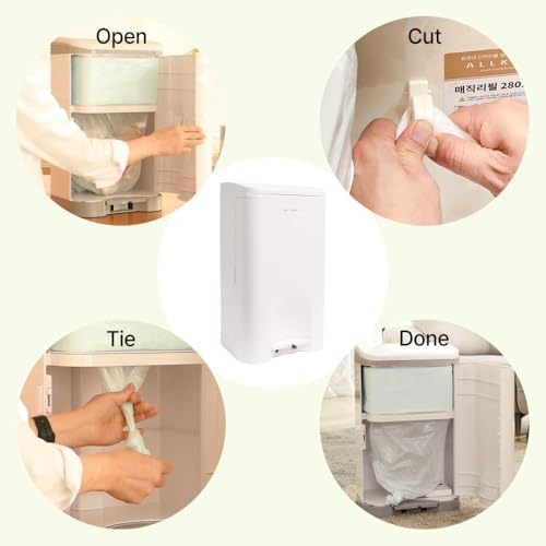 Sense Pick Allkei white waste disposal system side angle