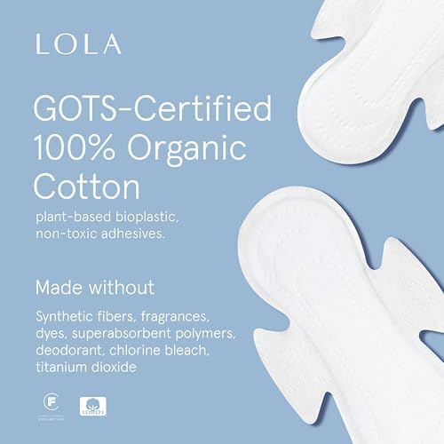 LOLA ultra thin regular pads with wings showing hourglass shape