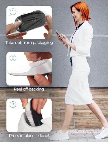 Unisex BloomLab orthopedic inserts placed inside a sneaker for scale