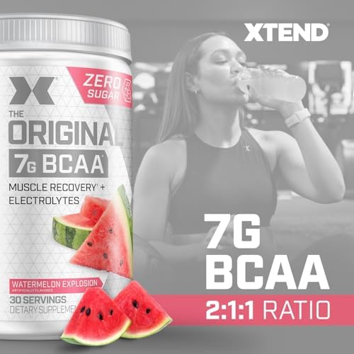 Xtend amino acid supplement scoop and powder texture for post workout hydration