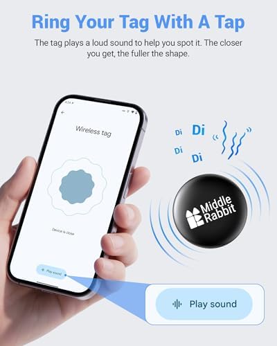 Android pet tracker tag positioned next to a smartphone showing the Google Find Hub interface mapping.
