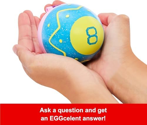 Festive glittery exterior of the Mattel Games Easter Magic 8 Ball