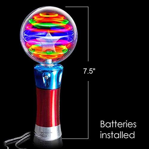 Side profile of ArtCreativity LED magic ball toy wand for kids