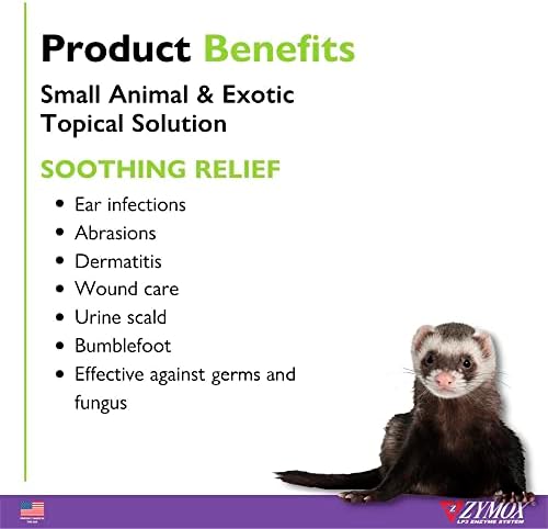 Zymox enzyme based skin and ear solution for rabbits and guinea pigs