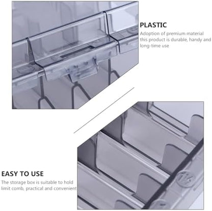 OSALADI grey hair clipper limit comb storage organizer top angle view