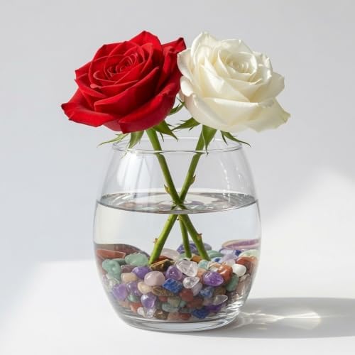 Handful of natural mixed crystal gravel for crafts