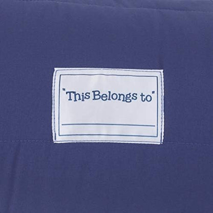 Detailed view of shark pattern on toddler nap mat