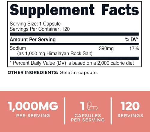 Type Zero clean unrefined pink rock salt dietary supplement for electrolyte support.