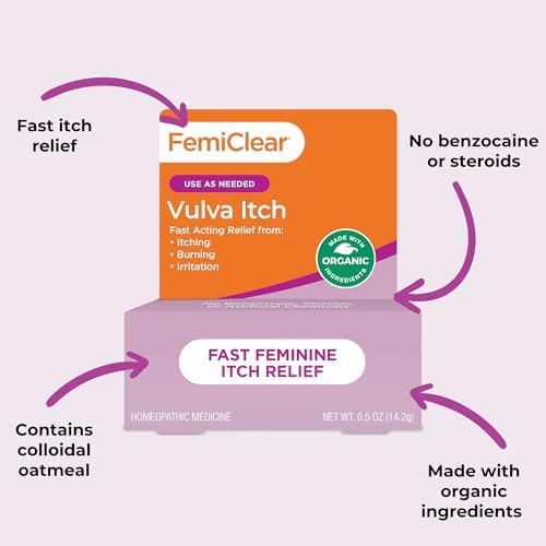 FemiClear external vaginal relief ointment for fast acting itch and burn treatment.