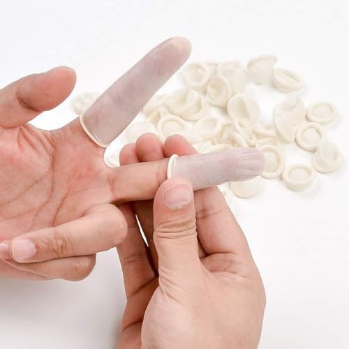 Waterproof latex finger sleeves for keeping dressings dry