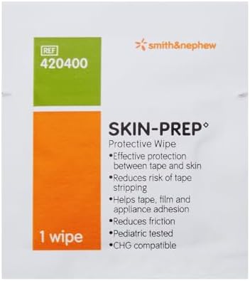 Individual Smith & Nephew skin prep packets showing protective barrier benefits