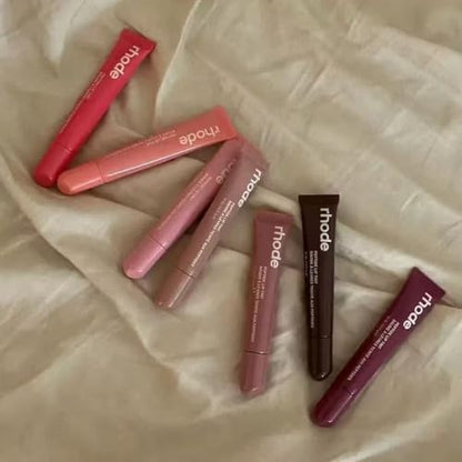 Peptide-infused moisturizing lip gloss in Toast shade by Rhode