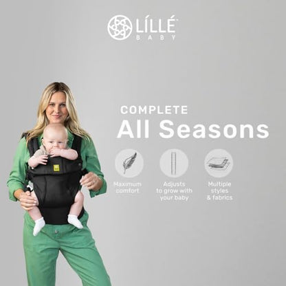 Side view of LILLEbaby 6-in-1 carrier showing contoured shoulder straps