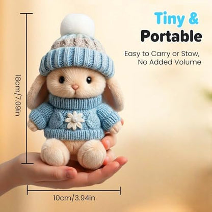 Hulezt imported pink bunny hug pocket companion close up view