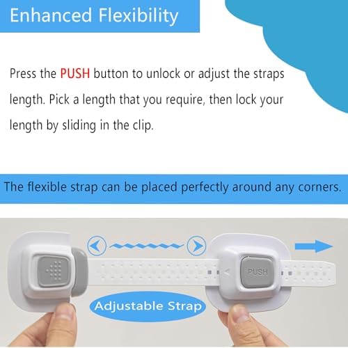 Demonstration of adjusting the heavy-duty nylon safety strap mechanism for proper furniture tension.
