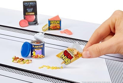 Detailed close up of non edible replica food items from the Miniverse blind bag series.