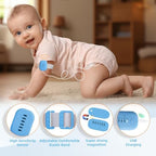 Bedwetting alarm kit including arm strap and sensor cable for kids.