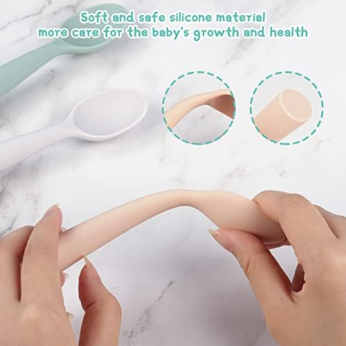 BPA free durable baby spoons in soft eye vision development colors