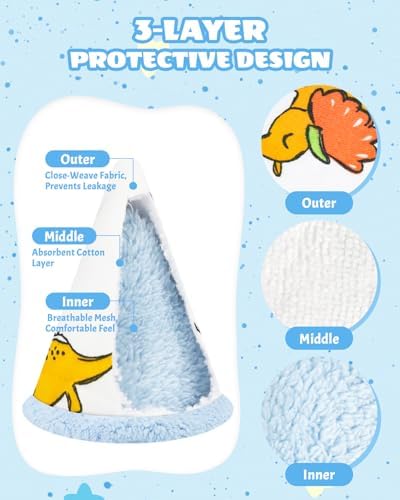 Side profile of cone shaped baby boy diaper changing pee cover