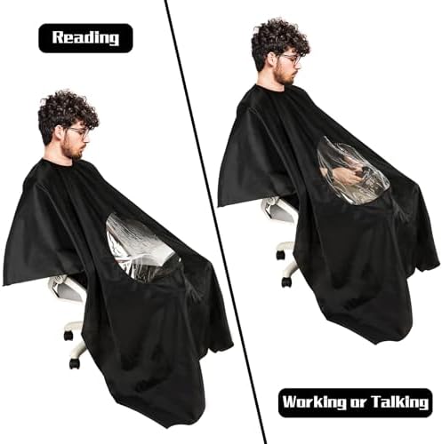 Close up of the anti static lightweight polyester fabric on the FEBSNOW styling cape.