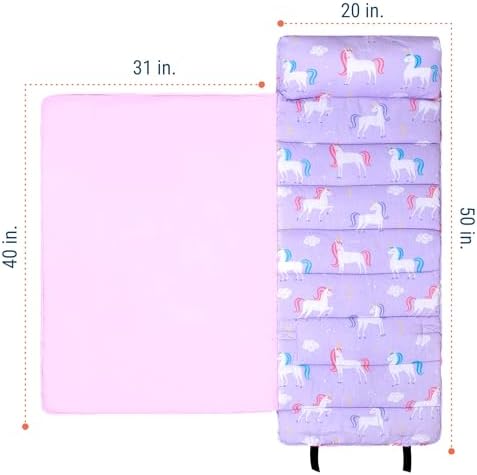 Wildkin Kids Original Nap Mat unicorn pattern detail