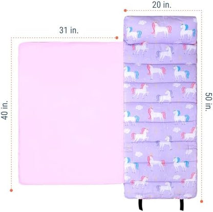 Wildkin Kids Original Nap Mat unicorn pattern detail