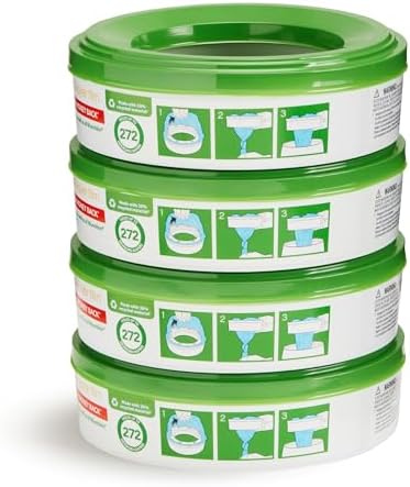 Side profile of Nursery Fresh diaper pail refill 4 pack
