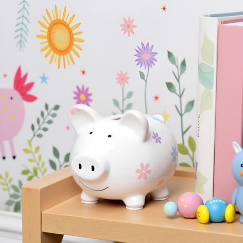 Packaging box of the imported Kate and Milo ceramic keepsake savings bank for toddlers.