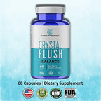 Close up of 60 capsules container for Crystal Flush foot repair treatment.