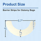 Medical grade hydrocolloid adhesive tape strips showing flexible C-type design