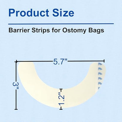 Medical grade hydrocolloid adhesive tape strips showing flexible C-type design