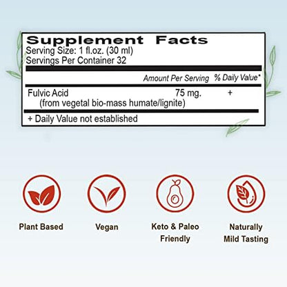 USA imported Vital Earth Minerals liquid dietary supplement packaging detail